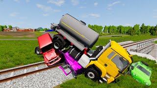 TRANSPORTING PIXAR CARS amp FRUITS WITH COLORED amp JOHN DEERE vs CLAAS vs TRACTORS  BeamNGdrive [upl. by Ardnoed]