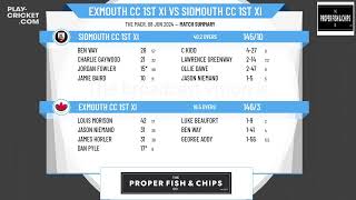 Exmouth CC 1st XI v Sidmouth CC 1st XI [upl. by Edmonds]