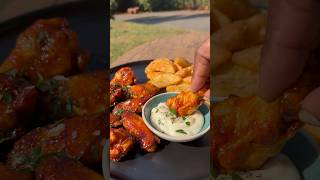 BBQ Chicken Wings 😋👌🏽 Eat or Pass wings wingsrecipe bbqchicken foodvideo [upl. by Lemay]