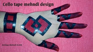 cello tape mehndi design  cello tape mehndi hack  cello tape mehndi trick  mehndi design [upl. by Disharoon]