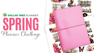 Dollar Tree Planner Challenge GREEN amp GOLD and SPRING Weekly Setup [upl. by Frey]