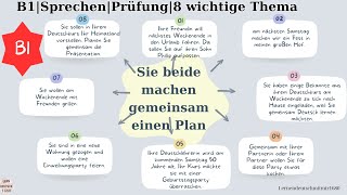 Prüfung b1 mündlich deutsch  Gemeinsam zusammen etwas planen 2023  sprechen Teil 1Goethe [upl. by Elrebma]