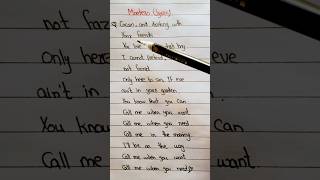 Montero song lyrics 💜montero handwriting song music lyricsshorts [upl. by Ammeg]