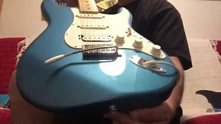 2008 Fender Standard HSS Stratocaster Lake Placid Blue Maple Fingerboard MIM Mexico [upl. by Sisxela]