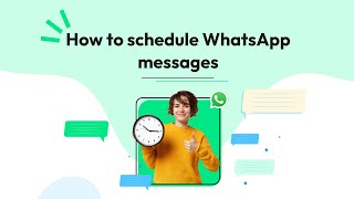 How to schedule WhatsApp Messages  Wati [upl. by Darrow637]