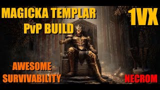 ESO Magicka Templar PvP Build 1vX Setup with Footage [upl. by Demetris]