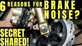 BRAKE NOISE 6 REASONS amp SOLUTION  HOW KEEP BRAKE PADS CLEAN TVS APACHE RTR 200  BAJAJ DOMINAR 400 [upl. by Lin]