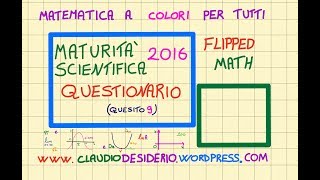 quesito 9 questionario maturità scientifica seconda prova scritta 2016 [upl. by Tabby454]