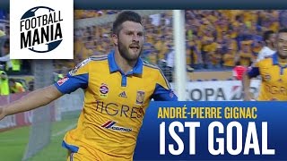 AndréPierre Gignac 1st Goal for Tigres [upl. by Brott]