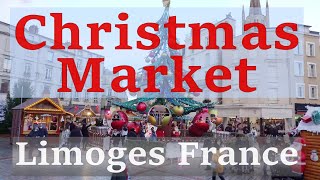 Limoges France Christmas Markets  4K Ultra HD [upl. by Kowal]