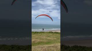 Advance iota DLS Paraglider take off at Rhossili Swansea UK [upl. by Notsnorb]