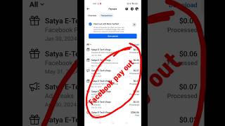 facebook pay out  facebook transaction  facebook earning  shorts ytshorts fb viralvideo [upl. by Lily]