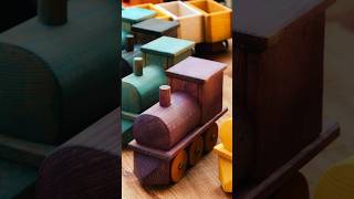 🪵 Wooden Train 🚂 WoodenTrain WoodenToysForKids WoodenDecoration WoodLovers KidsRoomDecoration [upl. by Nassi992]