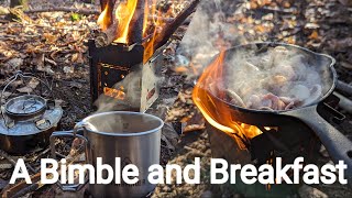 A Bimble Brew and Breakfast  Alpkit Rig 35 Tarp  Victorinox Forester  Helikon Tex Bergen [upl. by Adar912]