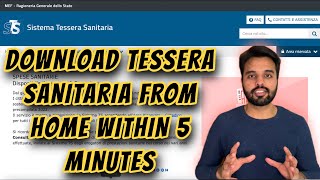 HOW CAN WE DOWNLOAD TESSERA SANITARIA IN URGENCY COME SCARICARE TESSERA SANITARIA IN URGENZA [upl. by Haonam]