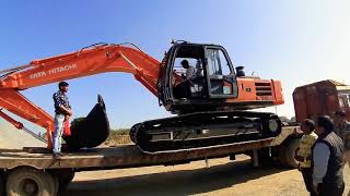 TATA Hitachi EX 210LC Super Unloading  excavator unloading [upl. by Bowes651]