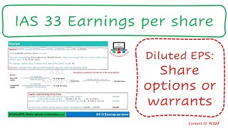 Lecture Diluted EPS Share options or warrants  IAS 33 FL127 [upl. by Agni]