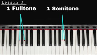 Semitones and tones in piano  Detailed explanation [upl. by Terrej]