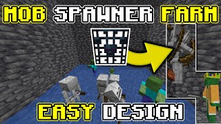 NEW Best Easy ZombieSkeleton Spawner xp Farm Minecraft 121  Tutorial [upl. by Newmann]