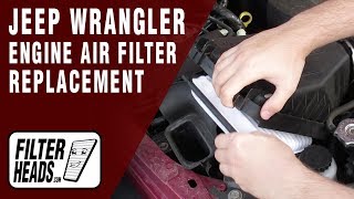 How to Replace Engine Air Filter 2012 Jeep Wrangler V6 36L [upl. by Natek]