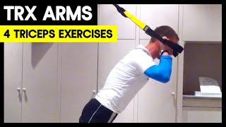 4 TRX Triceps Exercises [upl. by Eemyaj477]