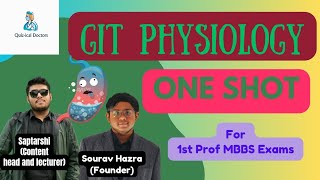 GASTROINTESTINAL PHYSIOLOGY ONE SHOT FOR MBBS FIRST PROFESSIONAL EXAMS mbbsmotivational mbbs [upl. by Bahr]