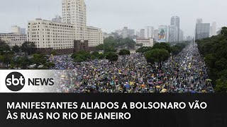 Manifestantes aliados a Bolsonaro vão às ruas no Rio de Janeiro [upl. by Acir]