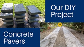 Our DIY Project  Concrete Pavers [upl. by Elleral393]