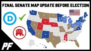 Final 2018 Senate Map Predictions Midterm Elections  Race Ratings Analysis November 2018 Update [upl. by Rennug]