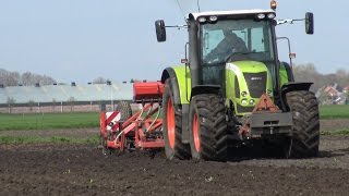 Cultiveren met Claas Ares 697 ATZ en Evers cultivator  Eggens Vroomshoop 2016 [upl. by Ause728]