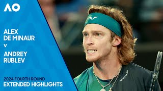 Alex de Minaur v Andrey Rublev Extended Highlights  Australian Open 2024 Fourth Round [upl. by Laspisa]