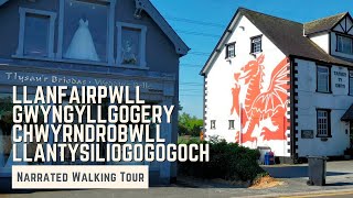 LLANFAIRPWLLGWYNGYLLGOGERYCHWYRNDROBWLLLLANTYSILIOGOGOGOCH  4K Narrated Walking Tour­ [upl. by Asert]