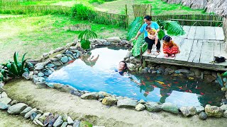 Dwarf Family Farm Renovation Digging Fish Ponds  Visiting Rice Fields  Harvesting Joy [upl. by Alleyne19]