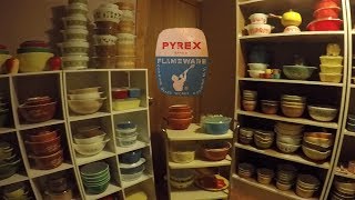 VINTAGE PYREX COLLECTION and Glassware  Federal  Fire King [upl. by Crist911]