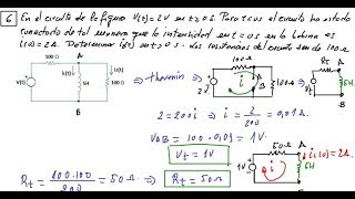 Problema 6 Determinar Intensidad de un elemento resistivo del circuito Equivalente Thévenin [upl. by Kelda]