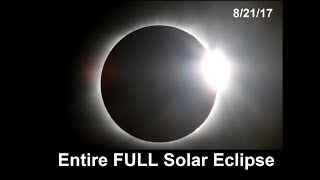 Entire TOTAL solar eclipse 2017 Andrews North Carolina HD [upl. by Bouchier]