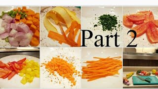 Basics  Different types of vegetable cutting  Part 2  By Monika Talwar [upl. by Aw]