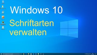 Windows 10  Schriftarten verwalten [upl. by Ursala]