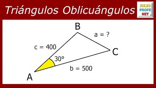 LEY DE COSENOS  Problema 1 [upl. by Nnewg]