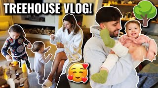 We Spent 24 Hours In a Treehouse Staycation Vlog [upl. by Nanfa]