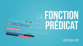 La fonction prédicat  Français  Alloprof [upl. by Kenleigh84]