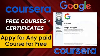 Google Data Analytics free Certificate  Get any Coursera Course for Free  Financial Aid answers [upl. by Garnes]