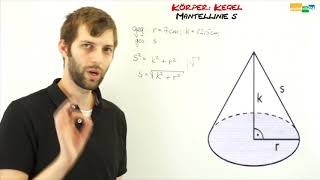 Geometrischer Körper Kegel  Matellinie s berechnen [upl. by Nnep]