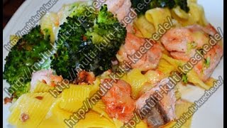 Rezept  NUDELAUFLAUF mit Lachs und Brokkoli [upl. by Sybley]