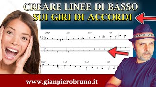 CREARE LINEE DI BASSO SUI GIRI DI ACCORDI [upl. by Jopa]