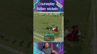 LS22 Ballen wickeln Courseplay Tutorial farmingsimulator22 courseplay [upl. by Halilak145]