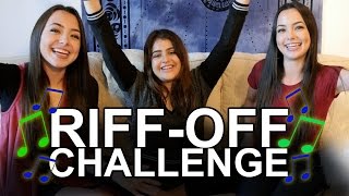 RiffOff Challenge  Merrell Twins ft Lauren Giraldo [upl. by Schwitzer]