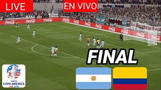 FINAL ARGENTINA vs COLOMBIA I COPA AMÉRICA 2024 I eFOOTBALL PES 21 GAMEPLAY [upl. by Yewed]