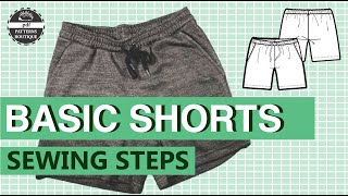 Basic SHORTS for Men DIY  How to Sew Shorts for Men [upl. by Monaco]