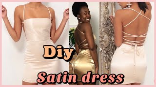 How to sew a satin dress  satin dress tutorial [upl. by Jacquenetta]